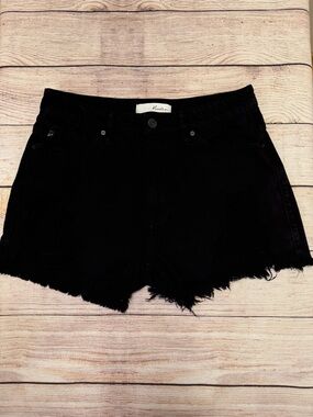 KanCan Black Distressed Denim Shorts - Large